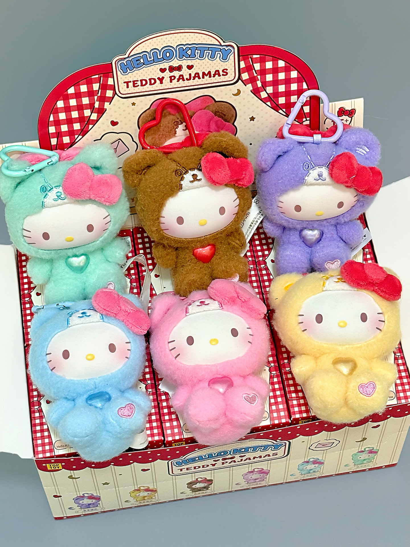 代購-<500元左右交換禮物>TOP TOY Hello Kitty泰迪睡衣系列 盲盒類 單個盲盒/整盒6個