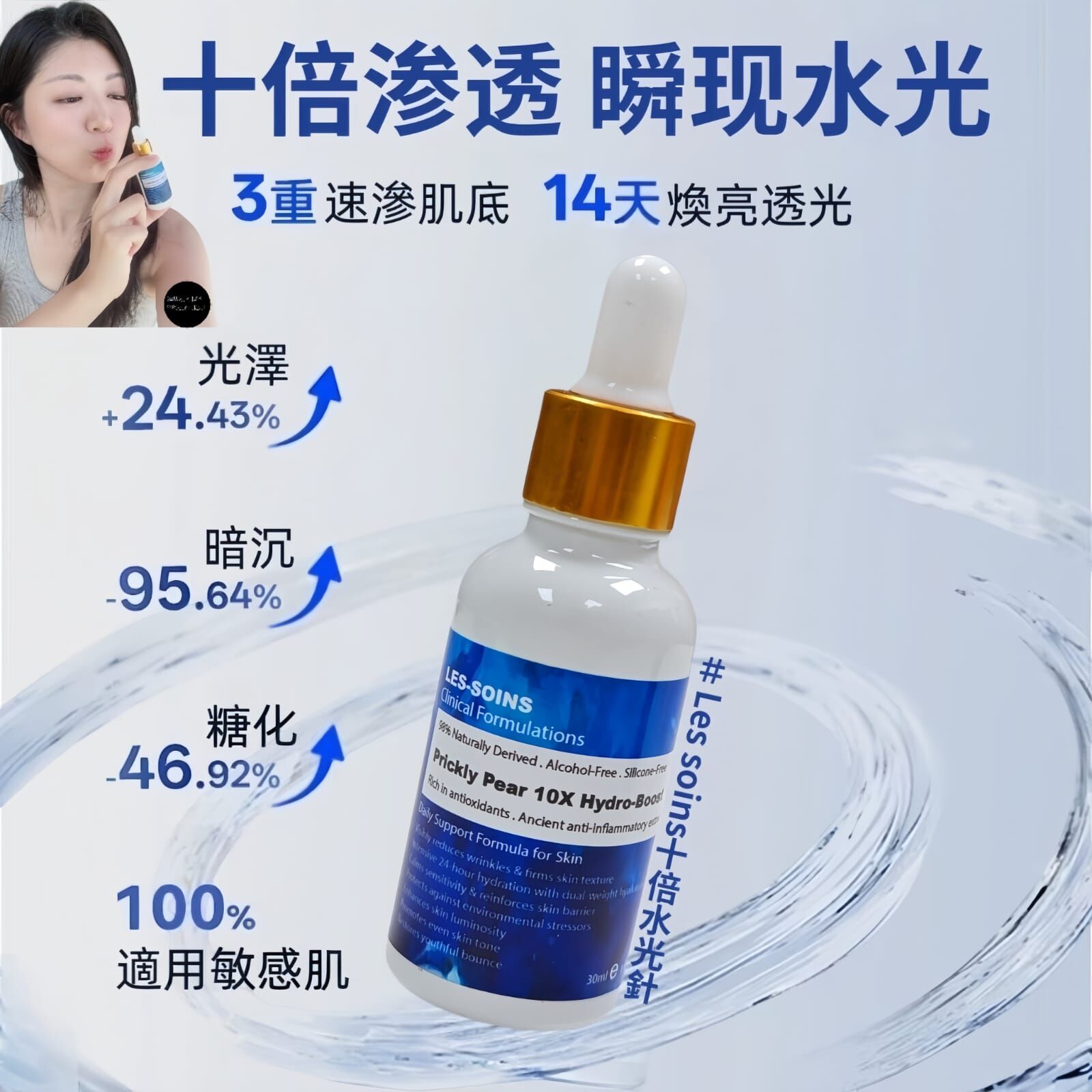 有機品牌Les-soins  十倍水光針30ml Prickly Pear 10X Hydro-Boost R796