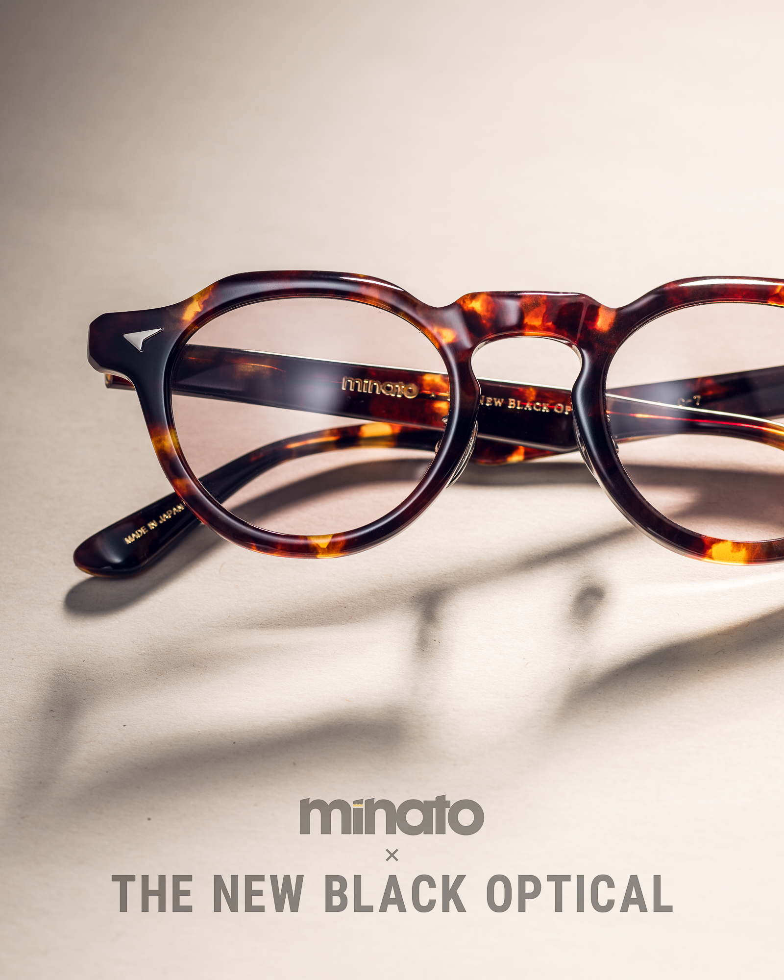 品川義則 X Minato X The New Black Optical  Y1 Classic Demi 原祖玳瑁色
