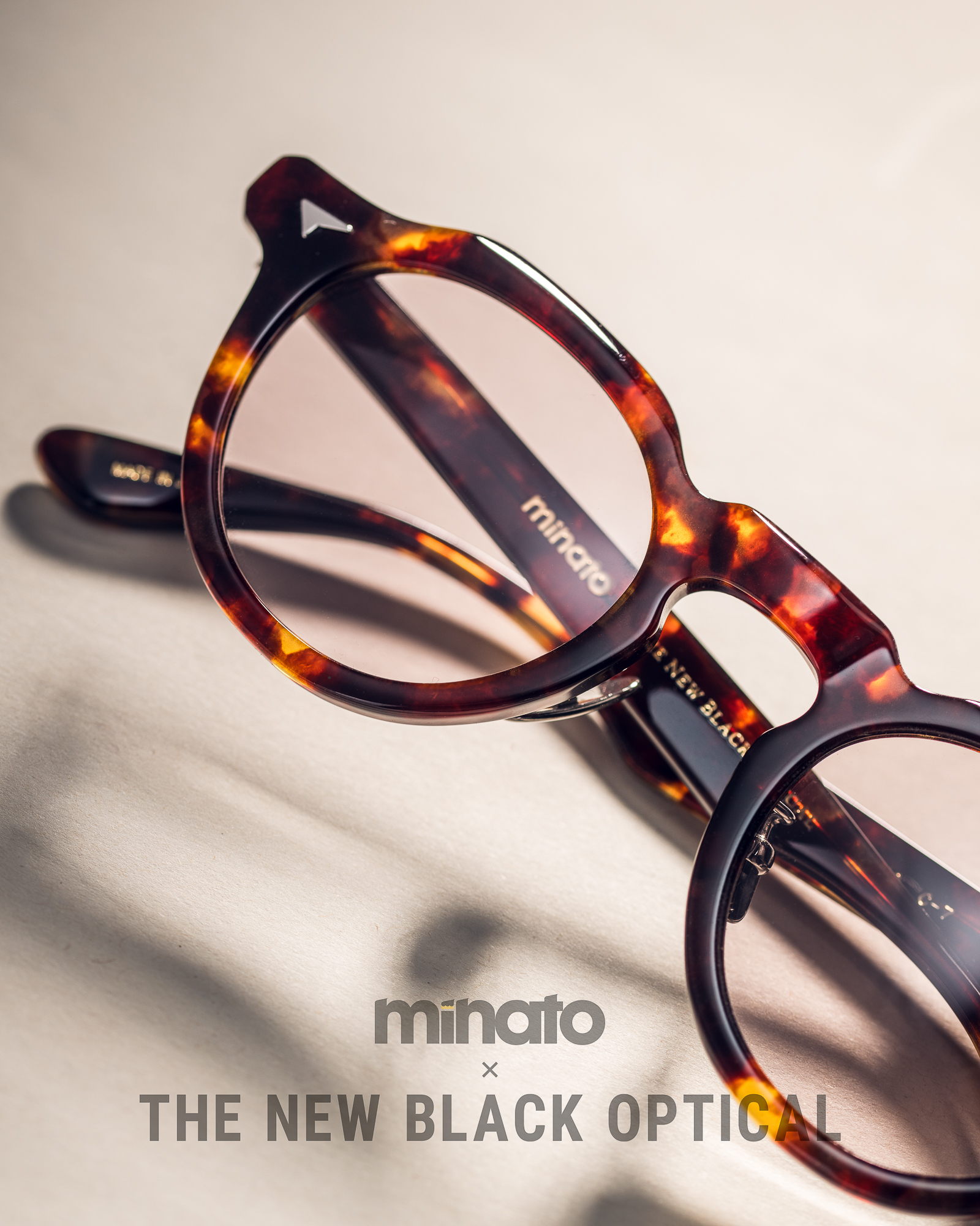 品川義則 X Minato X The New Black Optical  Y1 Classic Demi 原祖玳瑁色