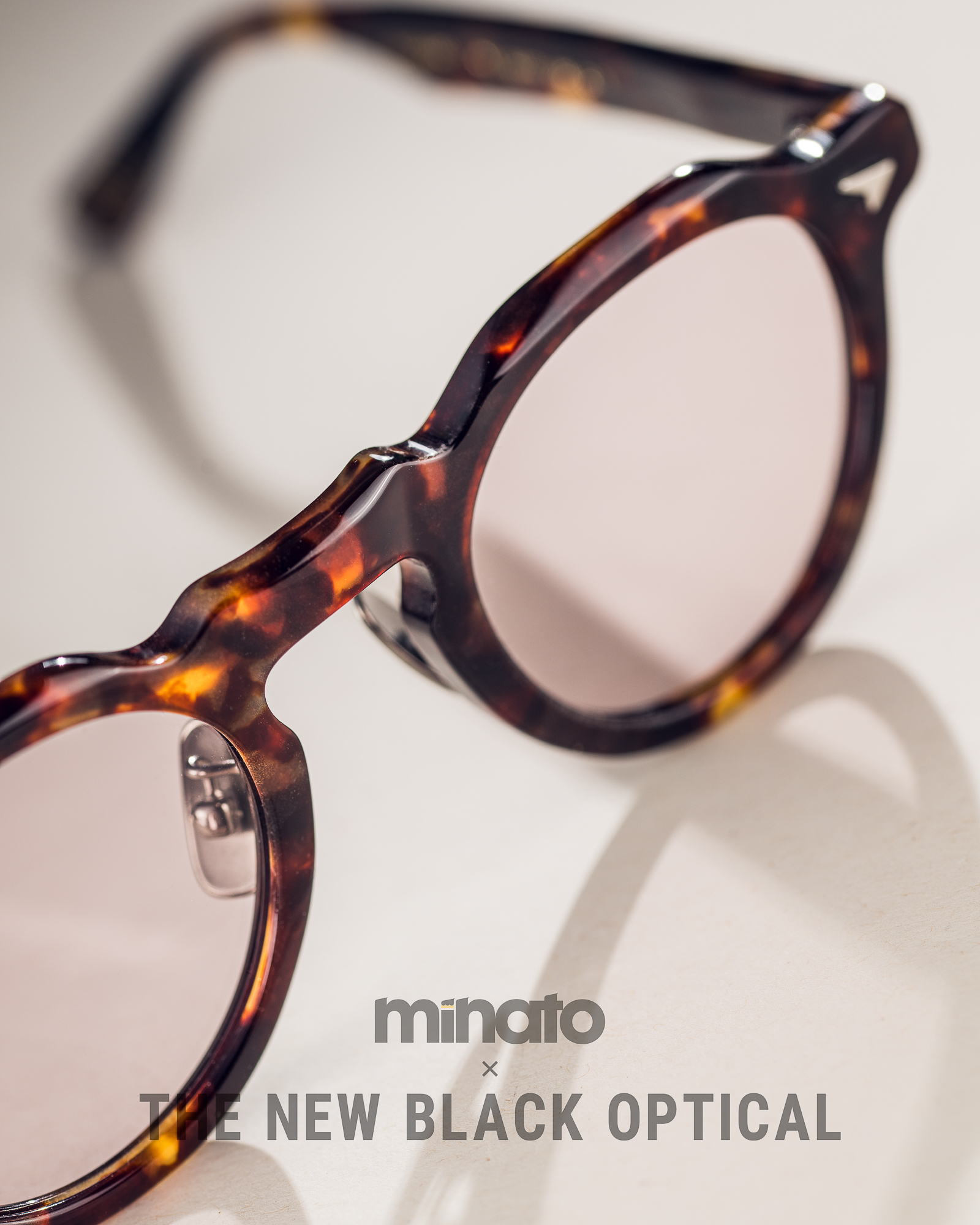 品川義則 X Minato X The New Black Optical  Y1 Classic Demi 原祖玳瑁色