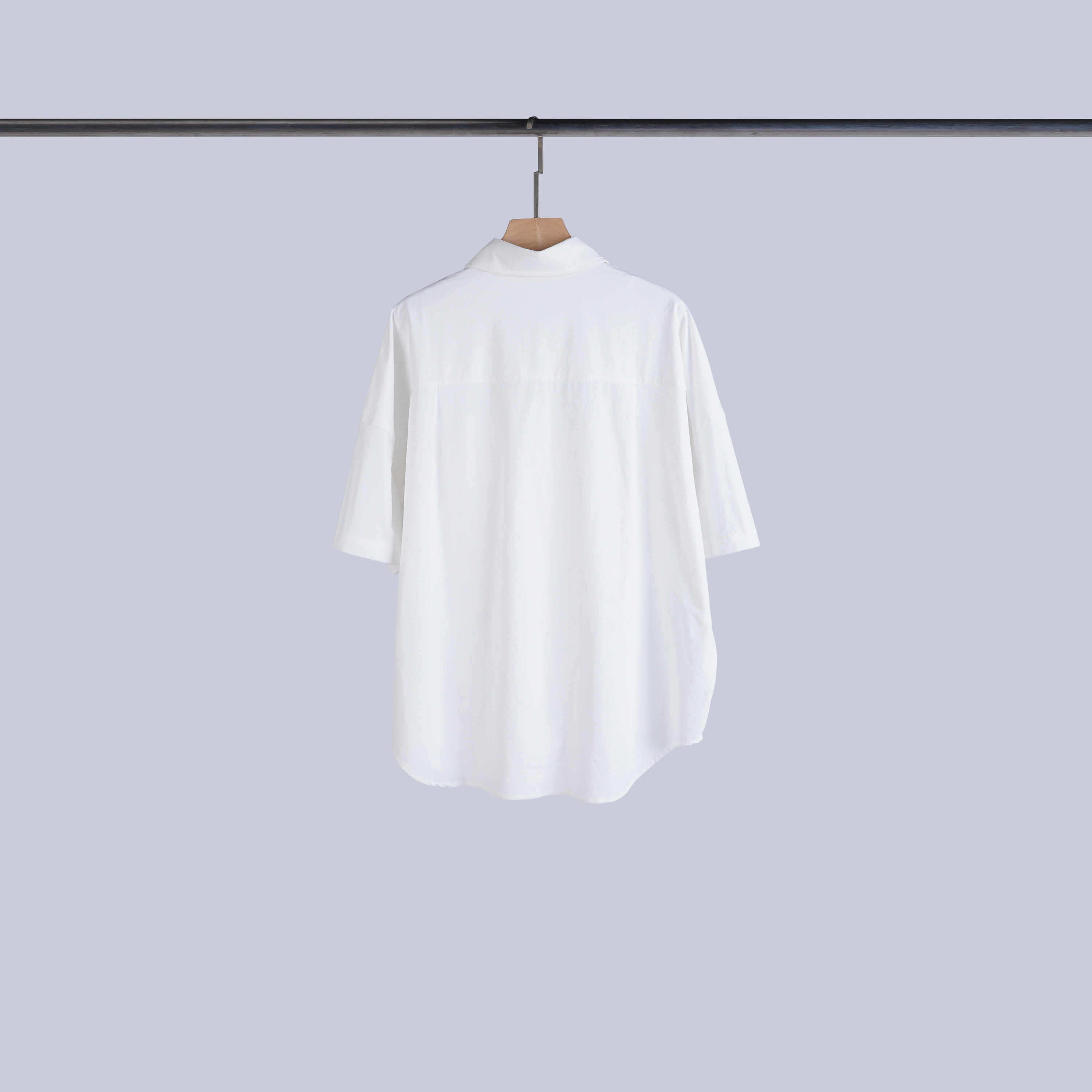 質感方格紋拼接口袋襯衫 | S-2XL | 百搭白