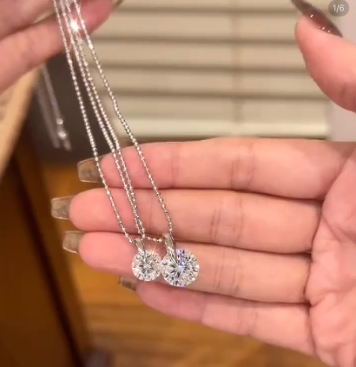 【現貨】LL100437 莫桑鑽石3克拉吊墜 (DH06)