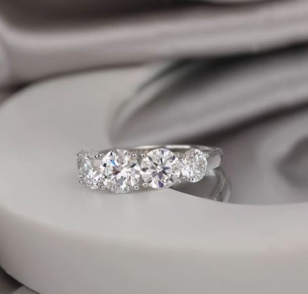 【現貨】LL100438 莫桑鑽石5石戒指 (DH07)