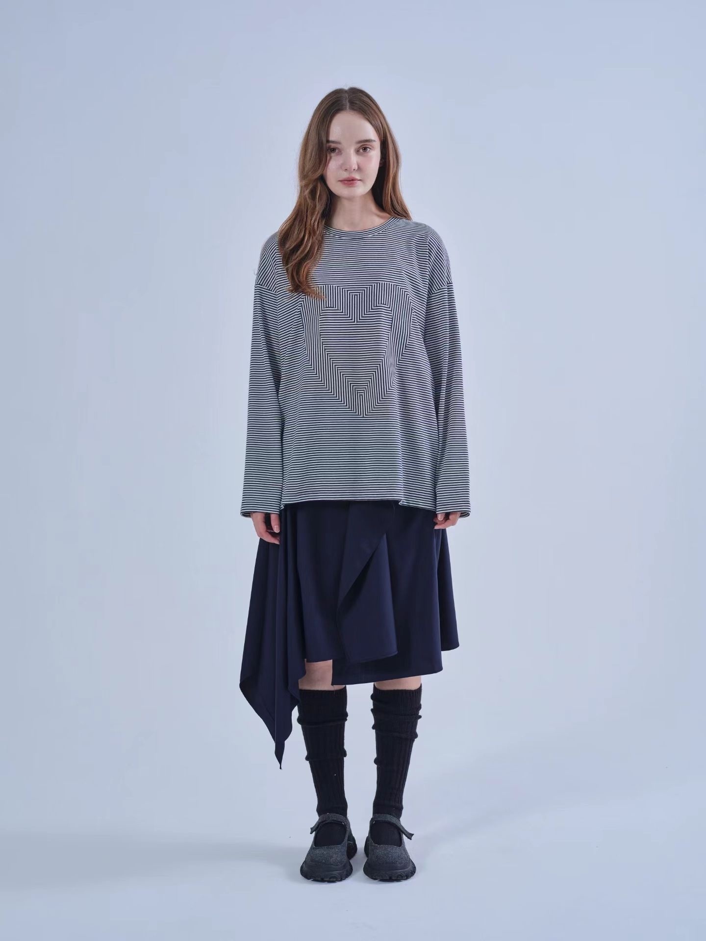 Rumba 橫間心心長袖Tee