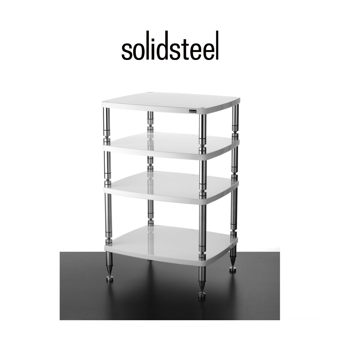 【Solidsteel】HF-4 義大利製 頂級 音響架 四層 多種顏色 實心不銹鋼 架皇 層架