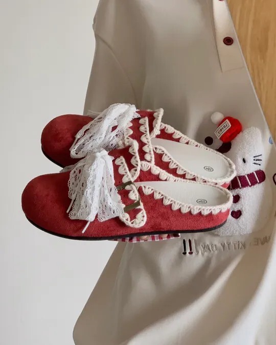 OPDFA 可愛的你 甜美 蕾絲 拖鞋 勃肯鞋 三色