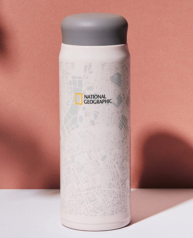 韓版 National Geographic Expedition 雙層不鏽鋼保溫杯 | Auburn Cream 450ml
