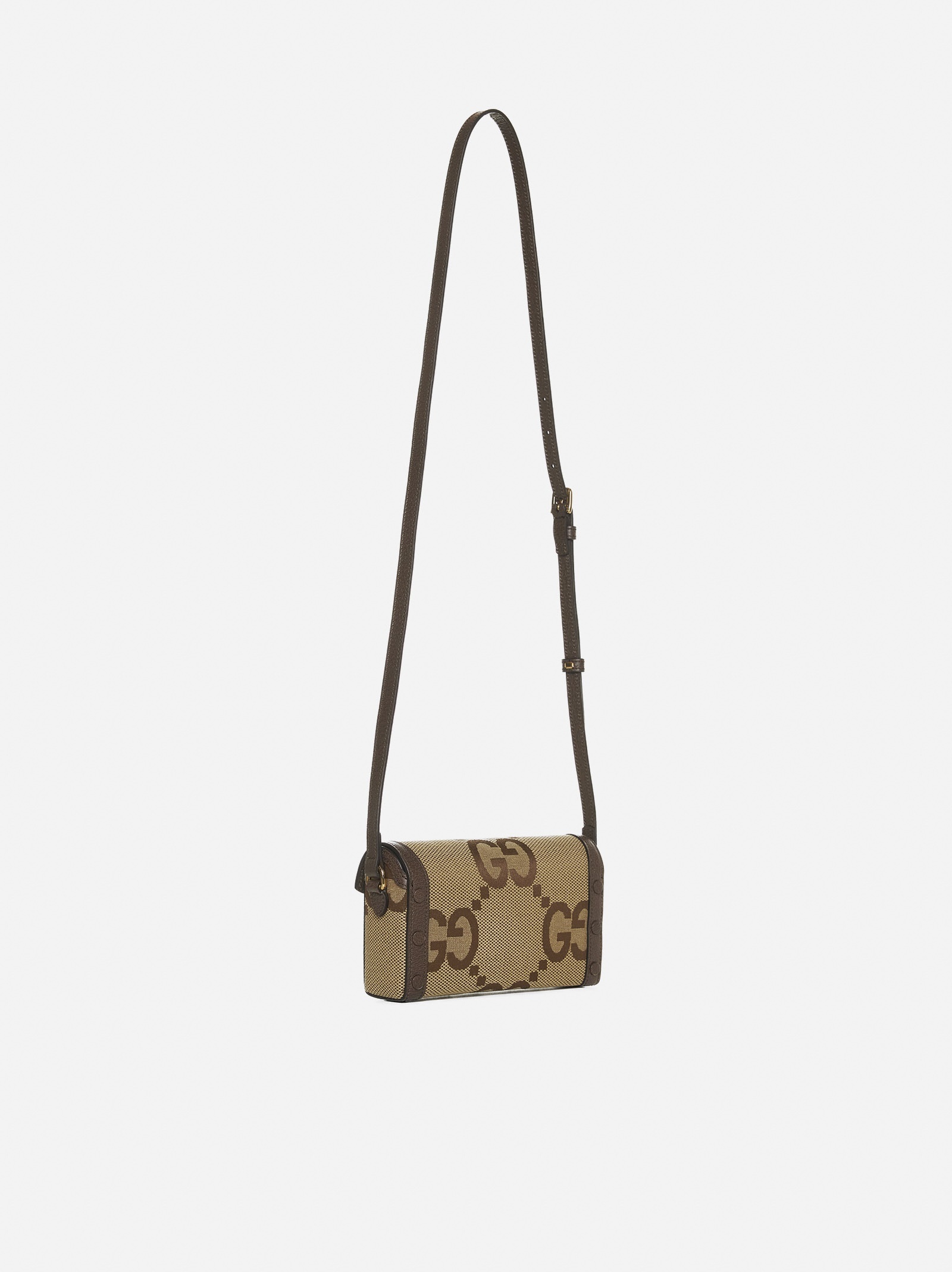 [E] GUCCI CAMEL/BLACK HORSEBIT 1955 JUMBO GG MINI BAG, 699296UKMBG-2572 (EGC134)