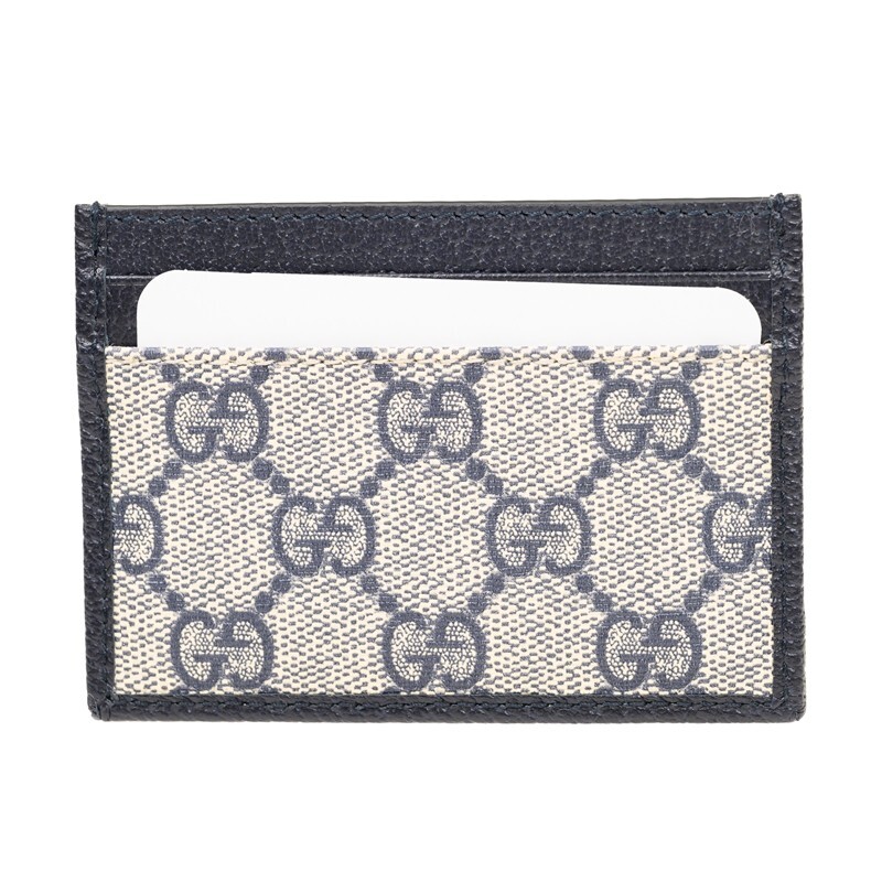 [E] GUCCI BLUE SUPREME CARD CASE, 673002K9GSN-4075 (EGC135)