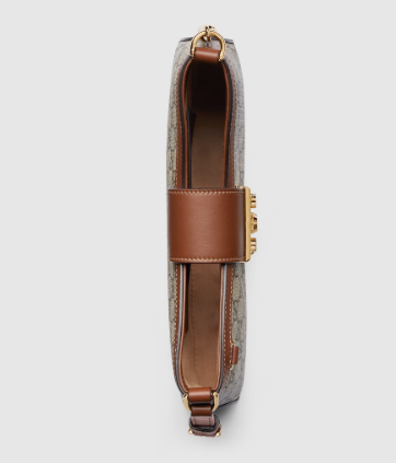 [E] GUCCI BEIGE/BROWN PADLOCK LARGE SHOULDER BAG, 811705KHNKG-8534 (EGC2)