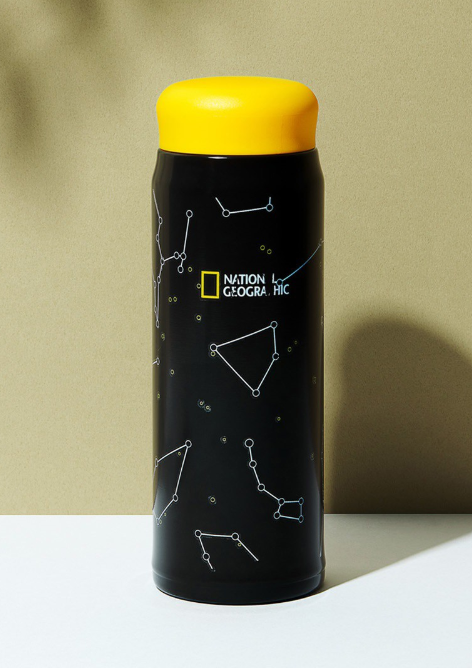 韓版 National Geographic Expedition 雙層不鏽鋼保溫杯 | Night Black 450ml