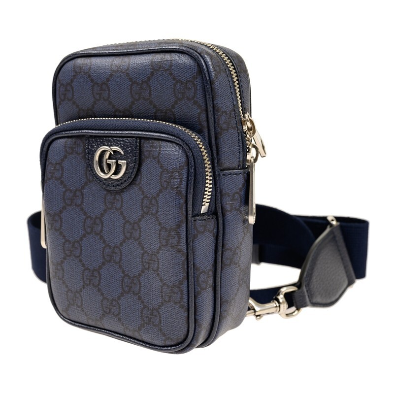 [E] GUCCI DARK BLUE OPHIDIA GG SUPREME SHOULDER/CROSSBODY BAG , 752565UULHK-8441 (EGC137)