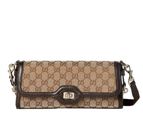 [E] GUCCI BLACK/BROWN/EBONY LUCE SMALL SHOULDER BAG, 786027FADAC-9762 (EGC7)