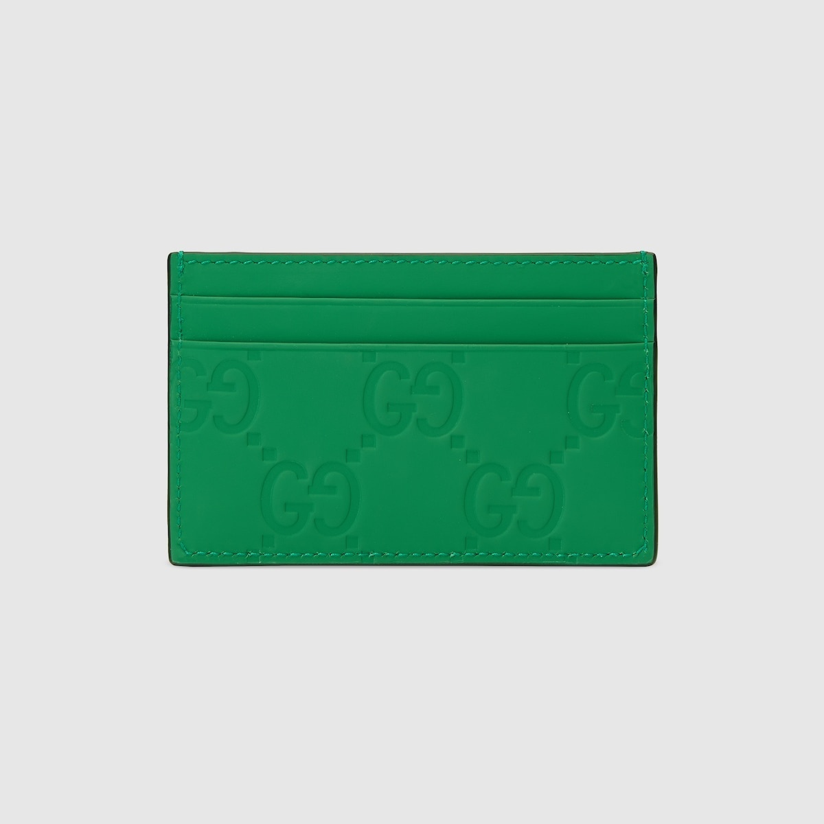 [E] GUCCI GREEN GUCCI MONOGRAMMED CARD CASE, 771315AAC38-3727 (EGC194)