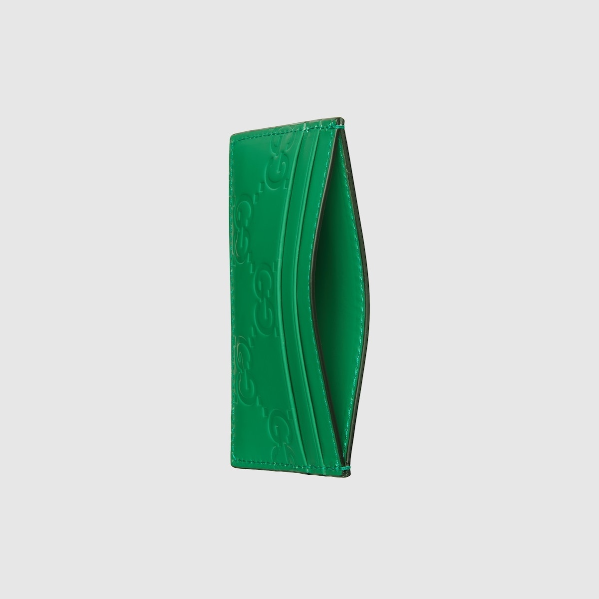 [E] GUCCI GREEN GUCCI MONOGRAMMED CARD CASE, 771315AAC38-3727 (EGC194)