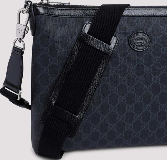 [E] GUCCI BLACK INTERLOCKING GG SUPREME CROSSBODY BAG, 79208492THN-1000 (EGC68)