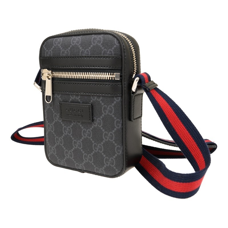 [E] GUCCI BLACK GG SUPREME SHOULDER/CROSSBODY BAG, 682357K5RLN-1095 (EGC141)