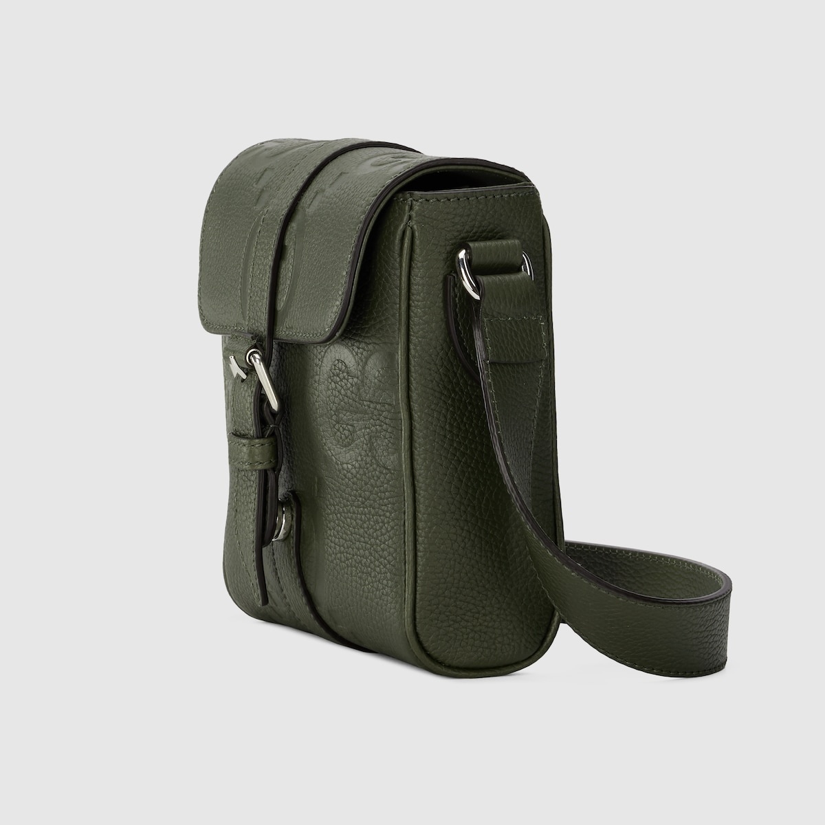 [E] GUCCI GREEN SMALL JUMBO GG MESSENGER BAG, 760235AABY0-3346 (EGC191)