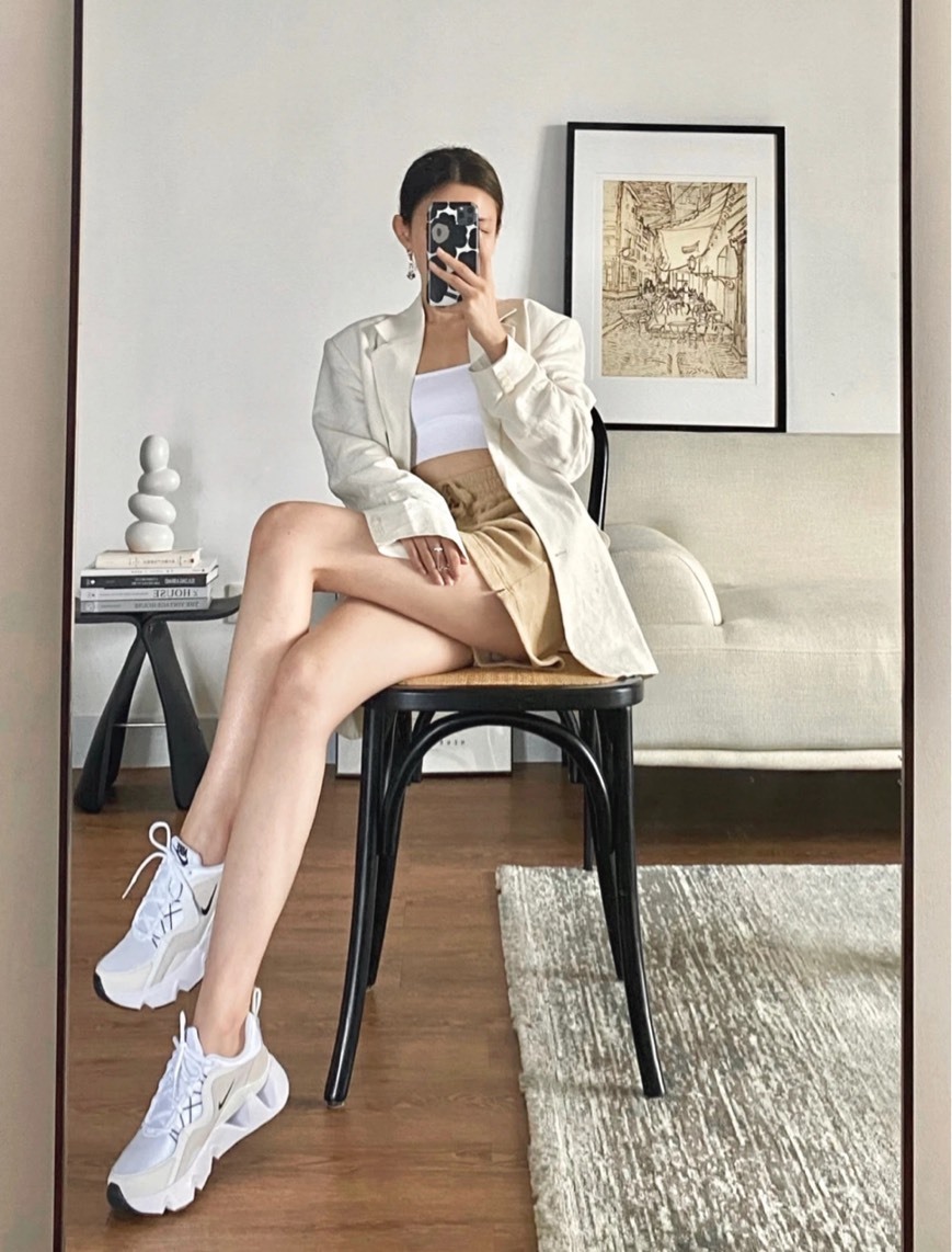 <經典款大降價-現貨> NIKE RYZ 365 米白 孫芸芸 增高 厚底 麂皮 鋸齒底 慢跑 BQ4153100