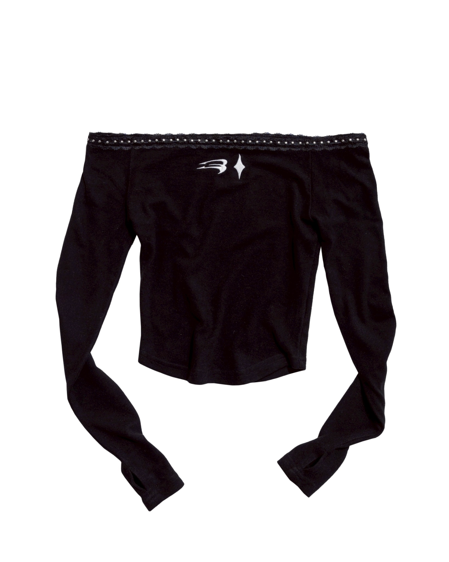 E'TREALOUEST WMS Off Shoulder Line Short Shirt