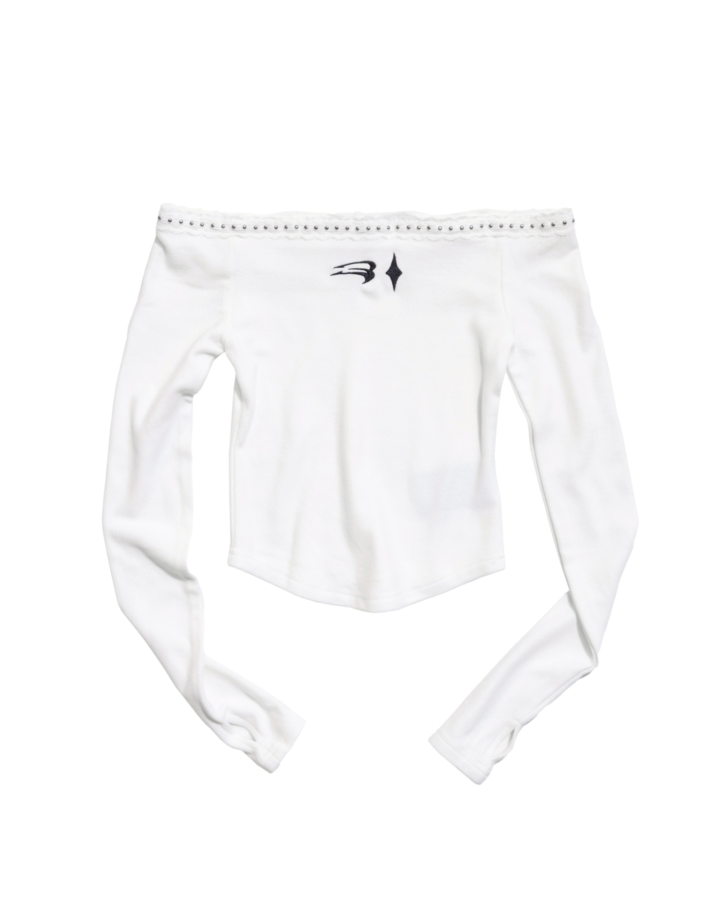 E'TREALOUEST WMS Off Shoulder Line Short Shirt