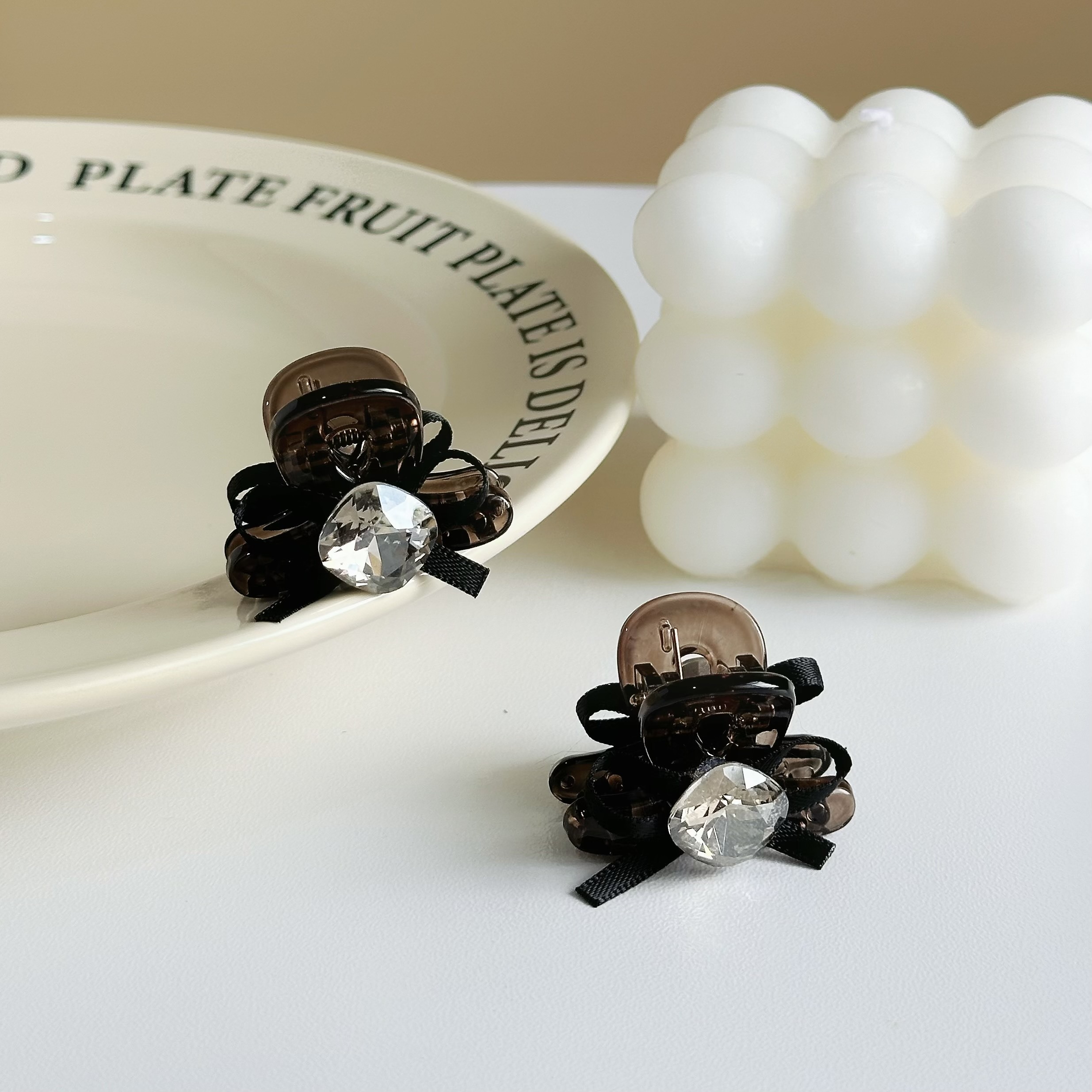 Z307水鑽蝴蝶結抓夾【單支】