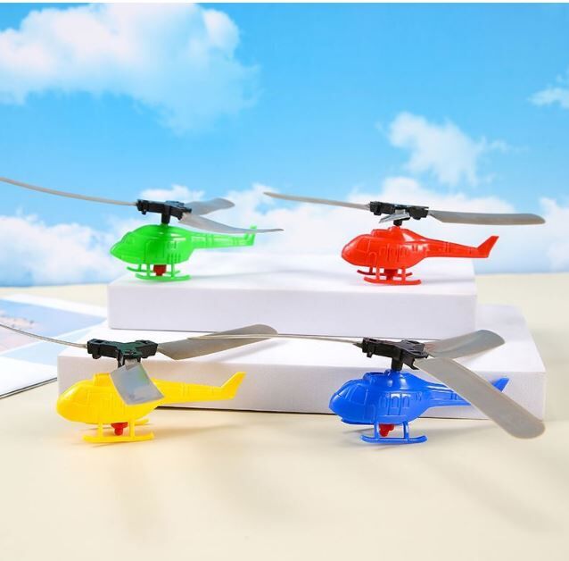 手柄拉线动力 直升机 童年回忆