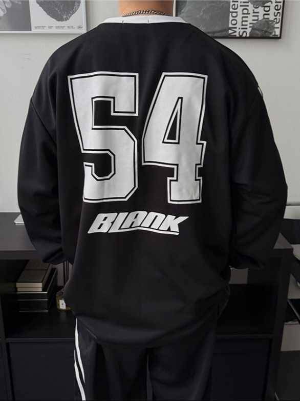 Blank 拼色球衣 長袖上衣