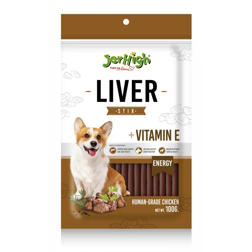JerHigh小食 Liver Stick 鷄肝條 100g犬食