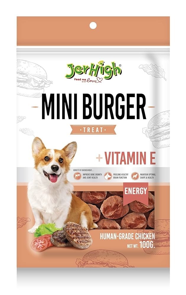 JerHigh小食 Mini Burger 迷你漢堡 100g犬食