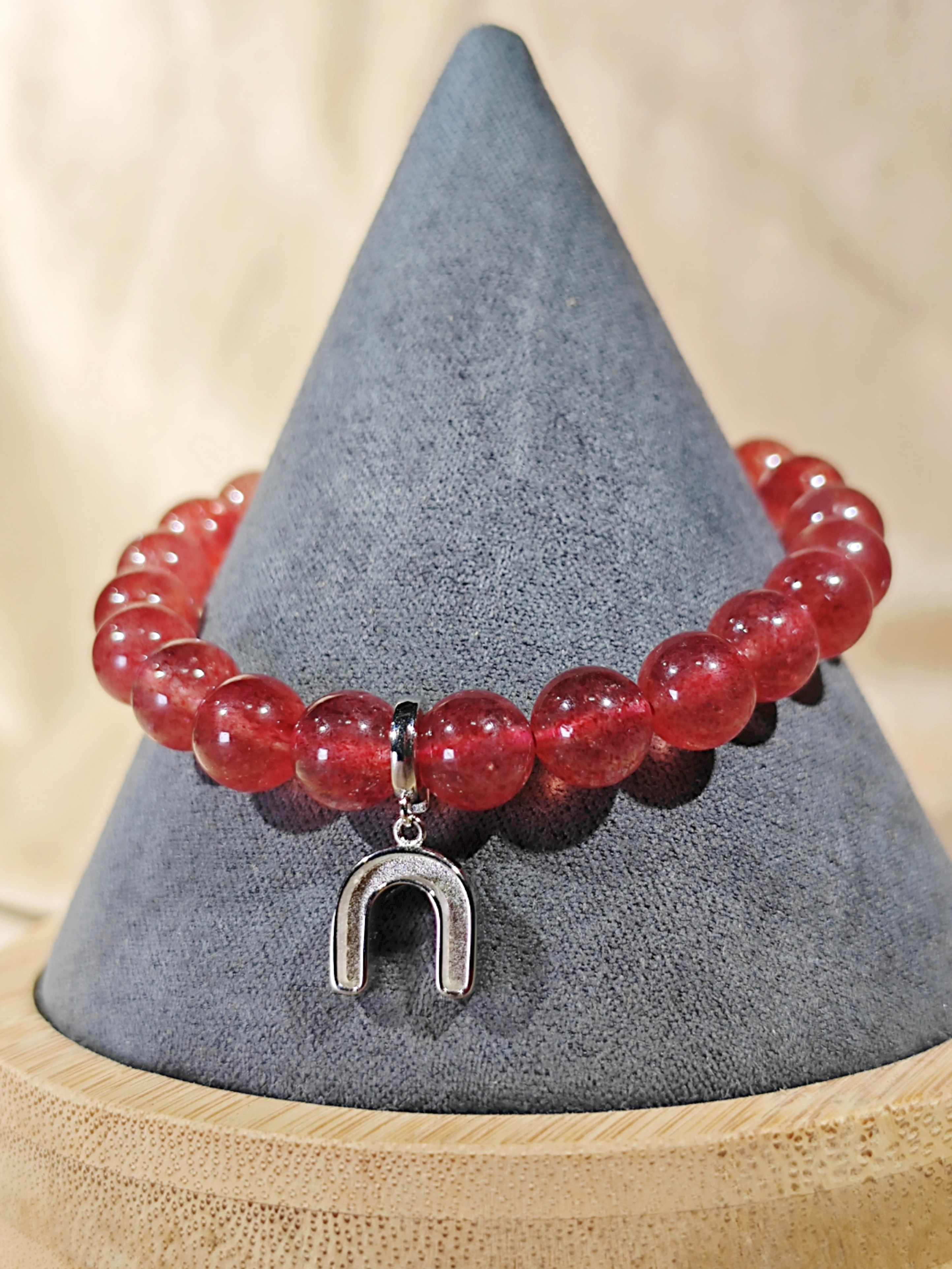 草莓晶手鍊 - 深紅