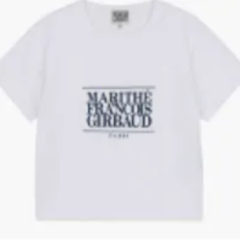 [S] MARITHE WHITE CLASSIC CROP TEE, 1MG24CTS105WHT (SMR134)