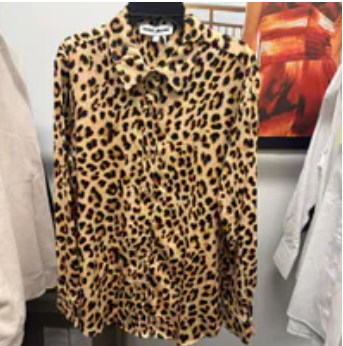 [S] DKNY LEOPARD WHISKEY CLASSIC FIT BUTTON FRONT SHIRT, DJ5W2029-I3Z [FINAL SALE] (SD1568)