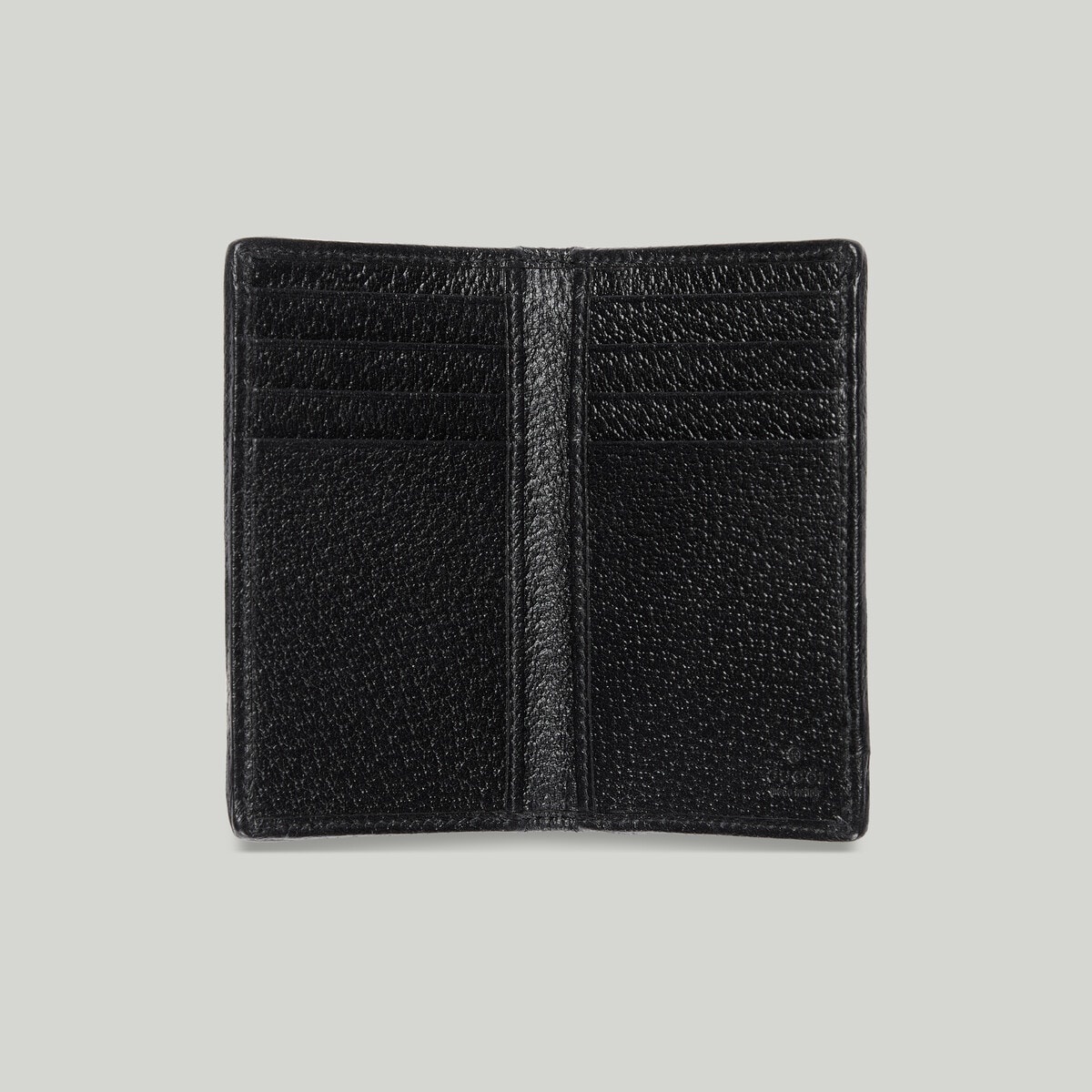 [E] GUCCI BLACK JUMBO GG CARD CASE, 739511FABGN-1000 (EGC175)