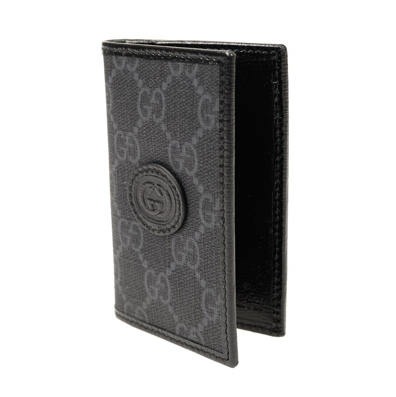 [E] GUCCI BLACK GG SUPREME CARD CASE HOLDER, 69926792TCN-1000 (EGC167)