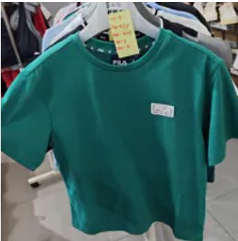 [S] FILA DARK GREEN KIDS CAMPING LOGO BOX T-SHIRT, FK2RSG2S02XGSG120 (SFL514)