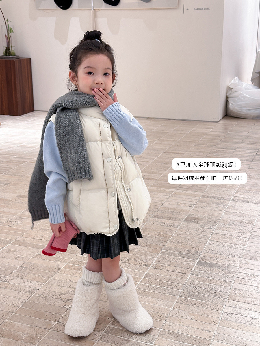 立領保暖鴨絨背心