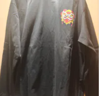 [S] HEA BLACK PRINT PATCH LONG SLEEVE T-SHIRT, H4AAA021013211-D1 (SZZ775)