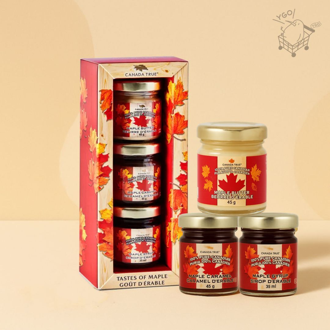 Canada True 楓糖系列抹醬 - 3 入組 楓糖漿 / 焦糖 / 奶油