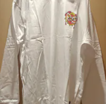 [S] HEA WHITE PRINT PATCH LONG SLEEVE T-SHIRT, H4AAA021013211-C1 (SZZ776)