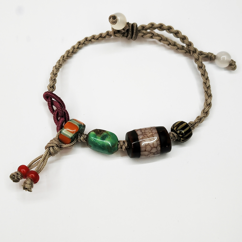 火供珠&綠松石雪弗蘭琉璃手鍊【十方】155134