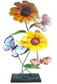 鐵藝-桌上蝴蝶與花朵