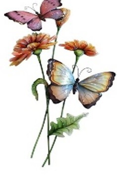 鐵藝-壁掛蝴蝶與花朵