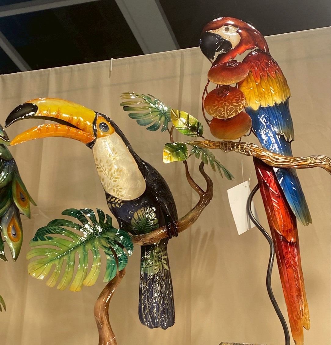 鐵藝-桌上鸚鵡桌飾