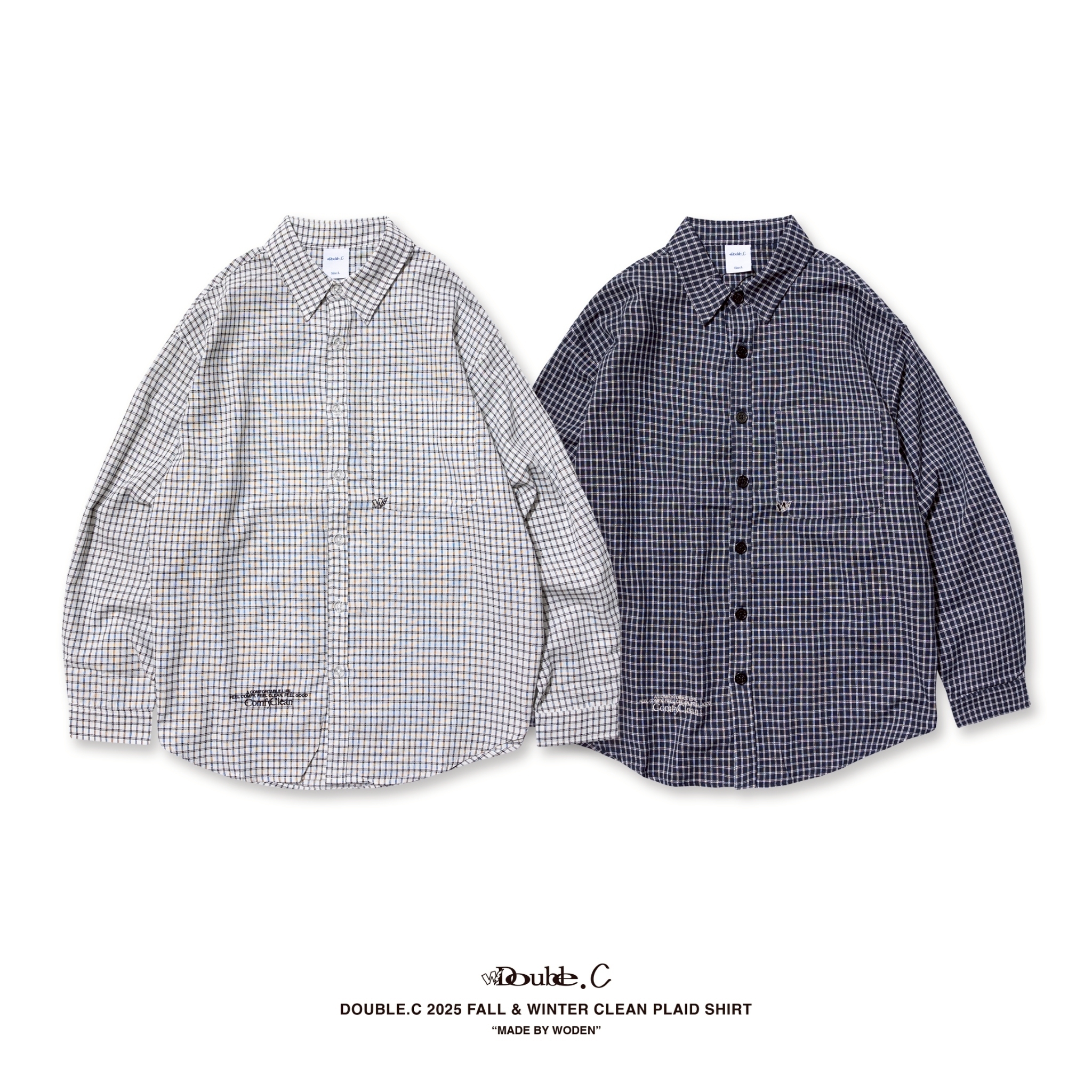 DoubleC 25FW Clean Plaid Shirt
