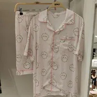 [S] SPAOLIGHT PINK [MUNJAKGWI] SMALL AND CUTE SHORT-SLEEVED PAJAMAS, SSP84 (SSP84)
