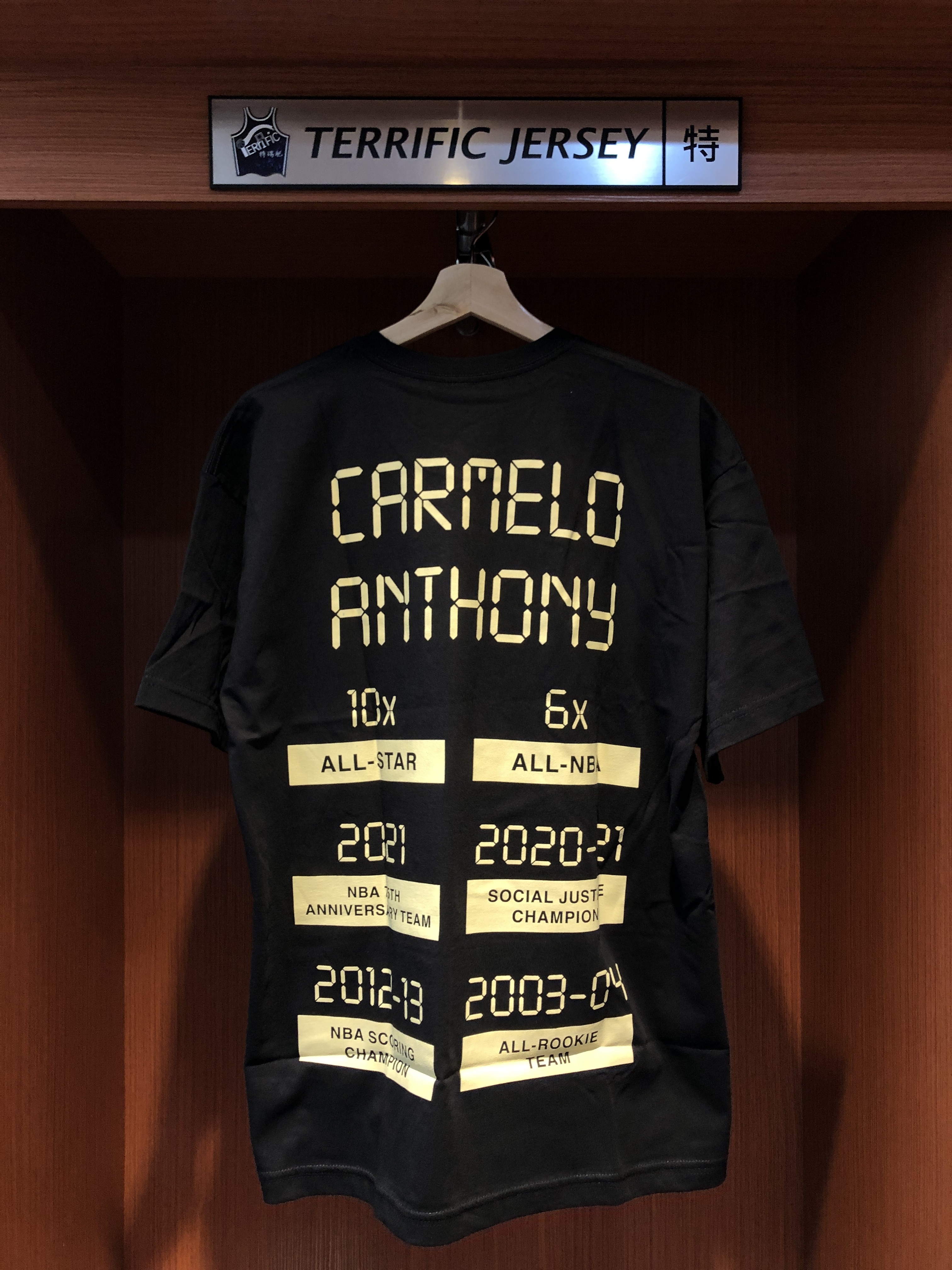 NBA短袖 Carmelo Anthony 丹佛金塊 人像照片 生涯集錦 全金 名人堂 M&N Tee 棉質 短袖 全新