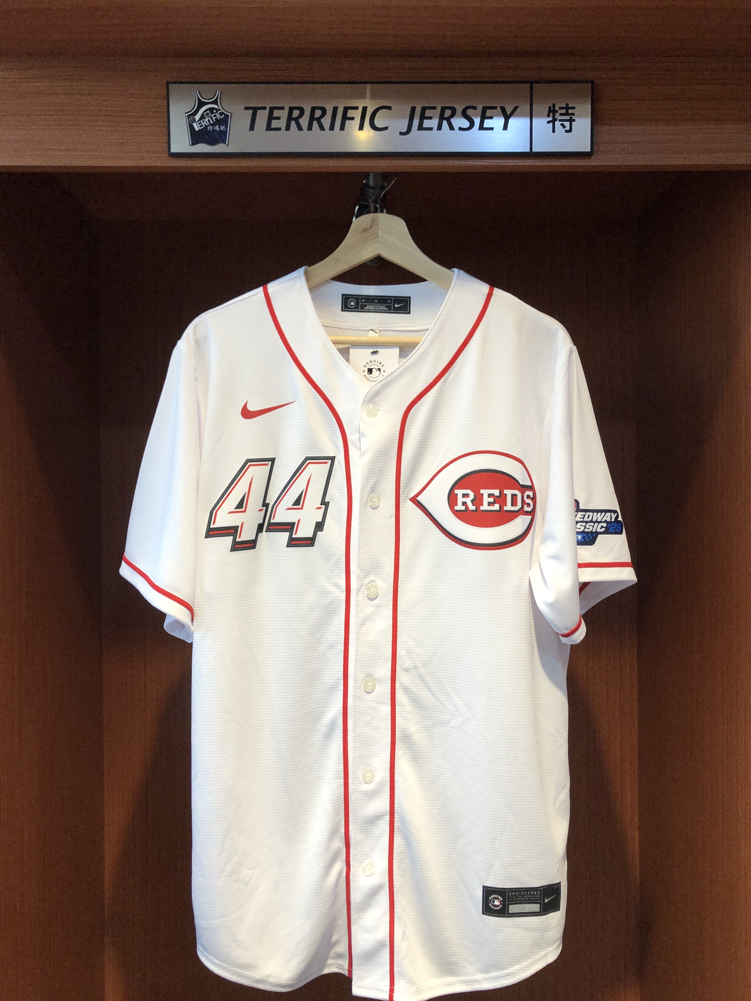 MLB球衣 De La Cruz 辛辛那提紅人 賽車白 Speedway Classic Nike Replica Player Name Jersey 球迷版 熱轉印 全新
