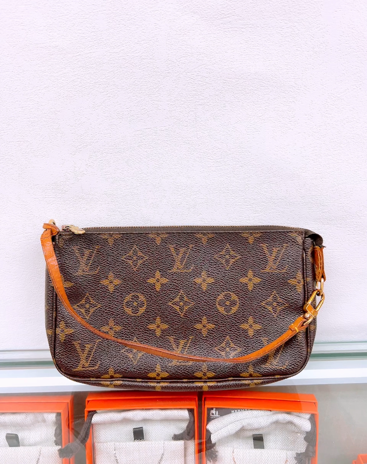 Lv pochette brown monogram 大麻將包 2000